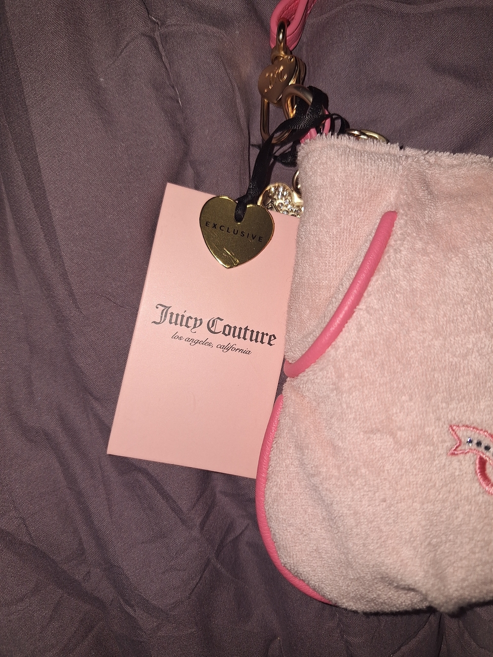 EXCLUSIVE Juicy Couture Light Pink Terry Cloth Shoulder Bag - Picture 2 of 5